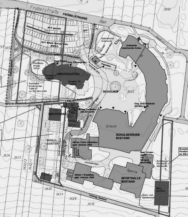 Lageplan der Freien Waldorfschule und Waldorfkindergarten Ludwigsburg